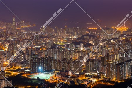 Night view of Hong Kong from Kowloon Peak, No.4