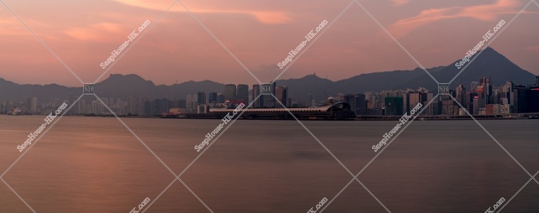 Evening scenery of Kai Tak to Kwun Tong