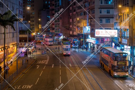 Night view of Shau Kei Wan Road, Sai Wan Ho, No.2
