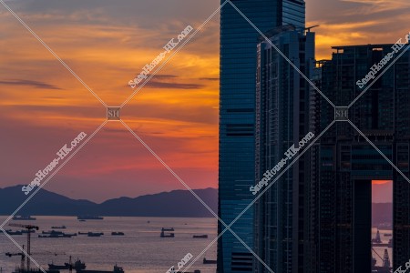 Evening scene of West Kowloon, No.1