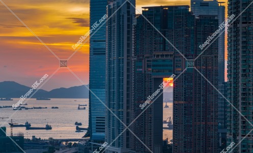 Evening scene of West Kowloon, No.3