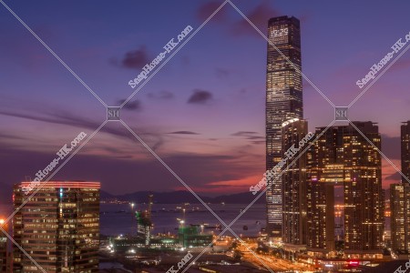 Evening scene of West Kowloon, No.8
