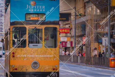 Street view of North Point with Hong Kong Tramway, No.3