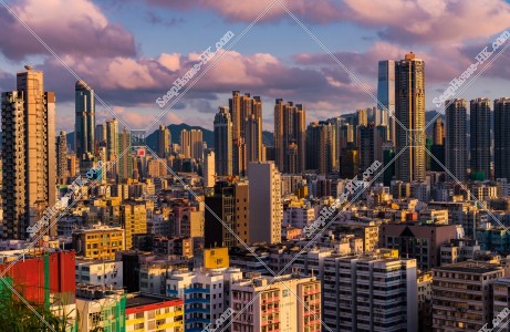 View of Sham Shui Po in the the evening, No.3