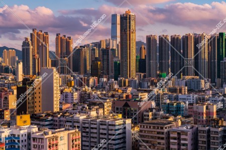 View of Sham Shui Po in the the evening, No.4