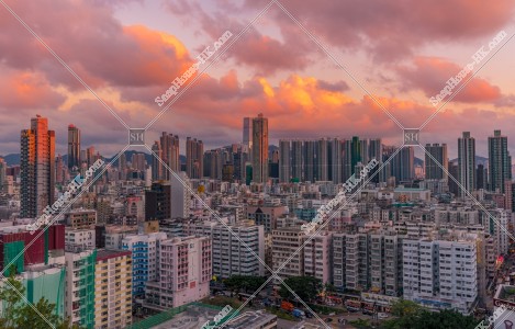 View of Sham Shui Po in the the evening, No.10