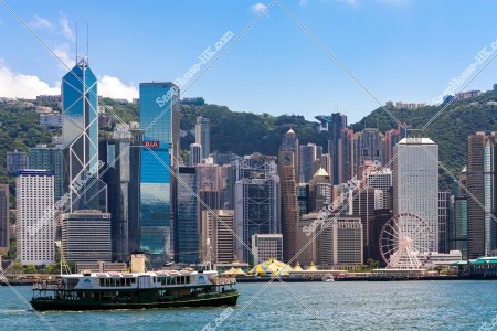View of  the high-rise buildings of Central and Star Ferry, No.3