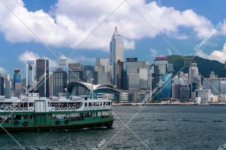 View of Wan Chai with Star Ferry