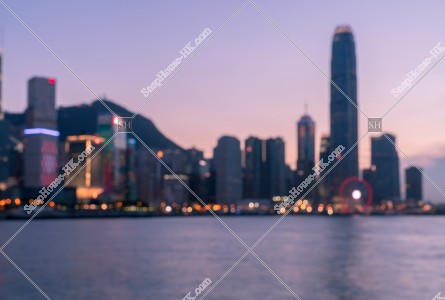 Evening scene of high-rise buildings at Central to Admiralty, No.3