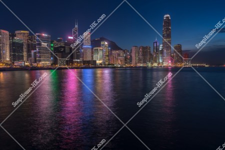 Night view of high-rise buildings at Central to Admiralty, No.3