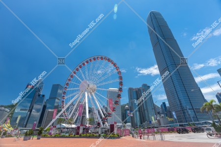 The Hong Kong Observation Wheel and buildings of  Central, No.2