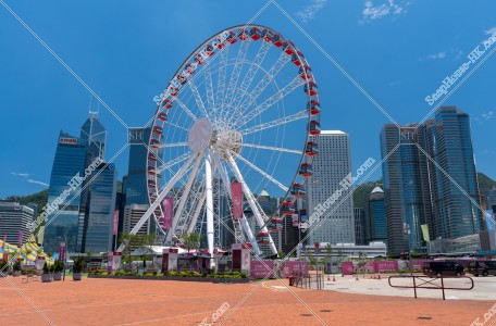 The Hong Kong Observation Wheel and buildings of  Central, No.3
