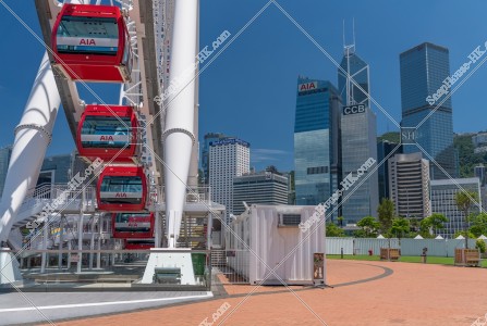 The Hong Kong Observation Wheel and buildings of  Central, No.4