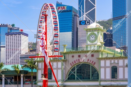 The Hong Kong Observation Wheel and buildings of  Central, No.5