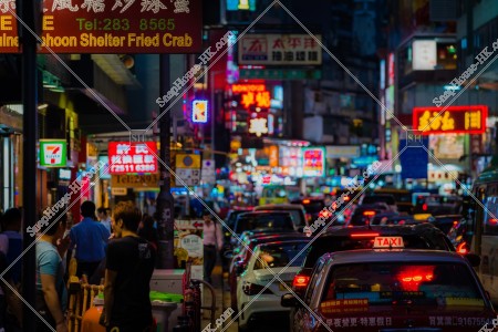 Night view of signboards, Causeway Bay, No.9