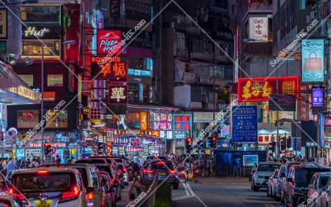 Night view of signboards, Causeway Bay, No.12