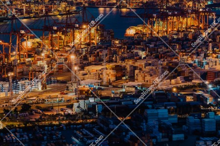 Night view of Kwai Tsing Container Terminal