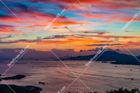 Sunset view from Lantau Island, No.5