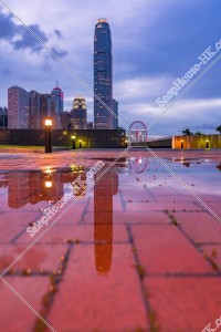 Landscape reflecting on water, Central, No.1