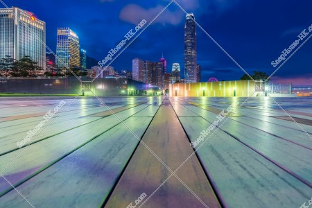 Night view of the high-rise buildings at Central, No.1