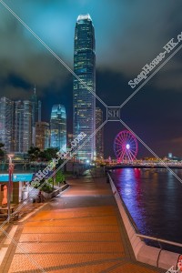 Night view of the high-rise buildings at Central, No.3