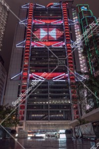 Night view of HSBC Main Building in Central, No.1