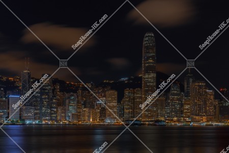 Night view of the high-rise buildings of Central from Tsim Sha Tsui , No.11