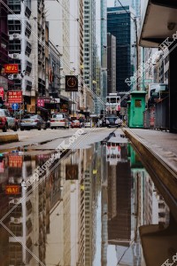 View of Sheung Wan with Hong Kong Tram, No.7