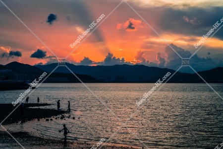 Sunset view of Wu Kai Sha Beach, No.3