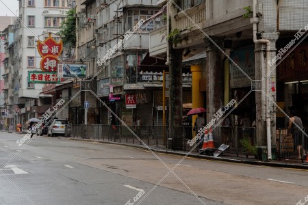 View of Shanghai Street in rainy weather, Yau Ma Tei, No.5