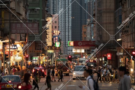 Night street view of Kowloon City, No.2