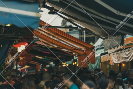 View of Yau Ma Tei Fruit Market