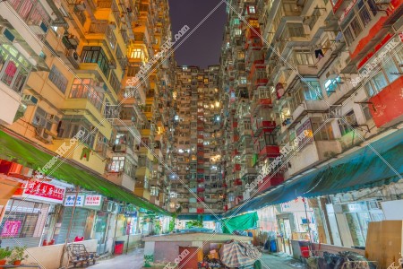 Night view of Monster Building at Quarry Bay, No.5