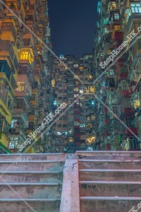 Night view of Monster Building at Quarry Bay, No.7