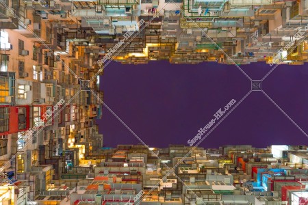 Night view of Monster Building at Quarry Bay, No.8