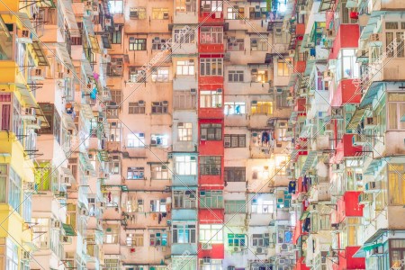 Night view of Monster Building at Quarry Bay, No.14