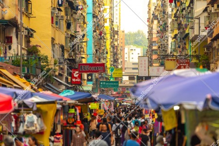 Street view  of Fa Yuen Street in the evening, Mong Kok, No.4
