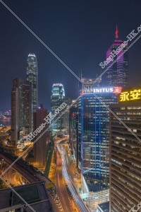 Night view of the high-rise buildings at Central, No.9