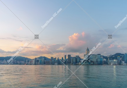 Morning view of the high-rise buildings at Wan Chai, No.2