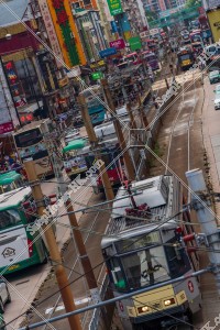 Street view of Yuen Long with Light Rail, No.2