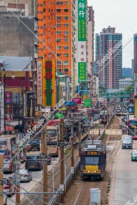 Street view of Yuen Long with Light Rail, No.4