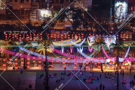 Night view of Mid-Autumn Festival at Victoria Park, Causeway Bay, No.1