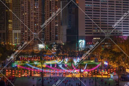 Night view of Mid-Autumn Festival at Victoria Park, Causeway Bay, No.2