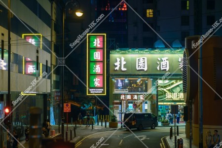 Night street view of Sheung Wan, No.2