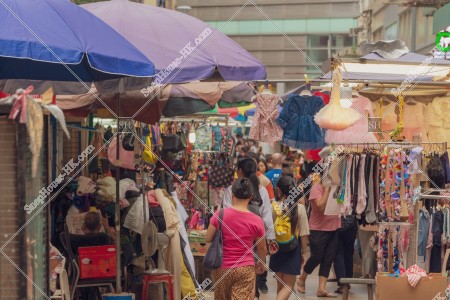 View of Street Markets at Wan Chai, No.3