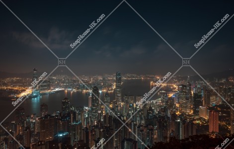 Midnight view of Hong Kong from The Peak, No.2