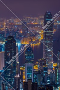 Midnight view of Central from The Peak, No.4