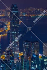 Midnight view of Central from The Peak, No.5