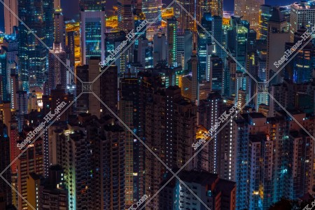 Midnight view of Central and Sheung Wan from The Peak