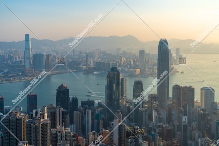 Morning view of Hong Kong from The Peak, No.2